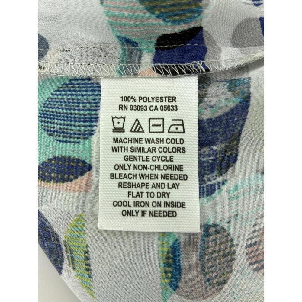 NIC+ZOE Women's Sheer Polka Dot Pattern Blouse, Size Small - Picture 4 of 7